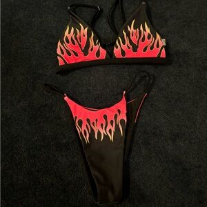 Pink flame bikini